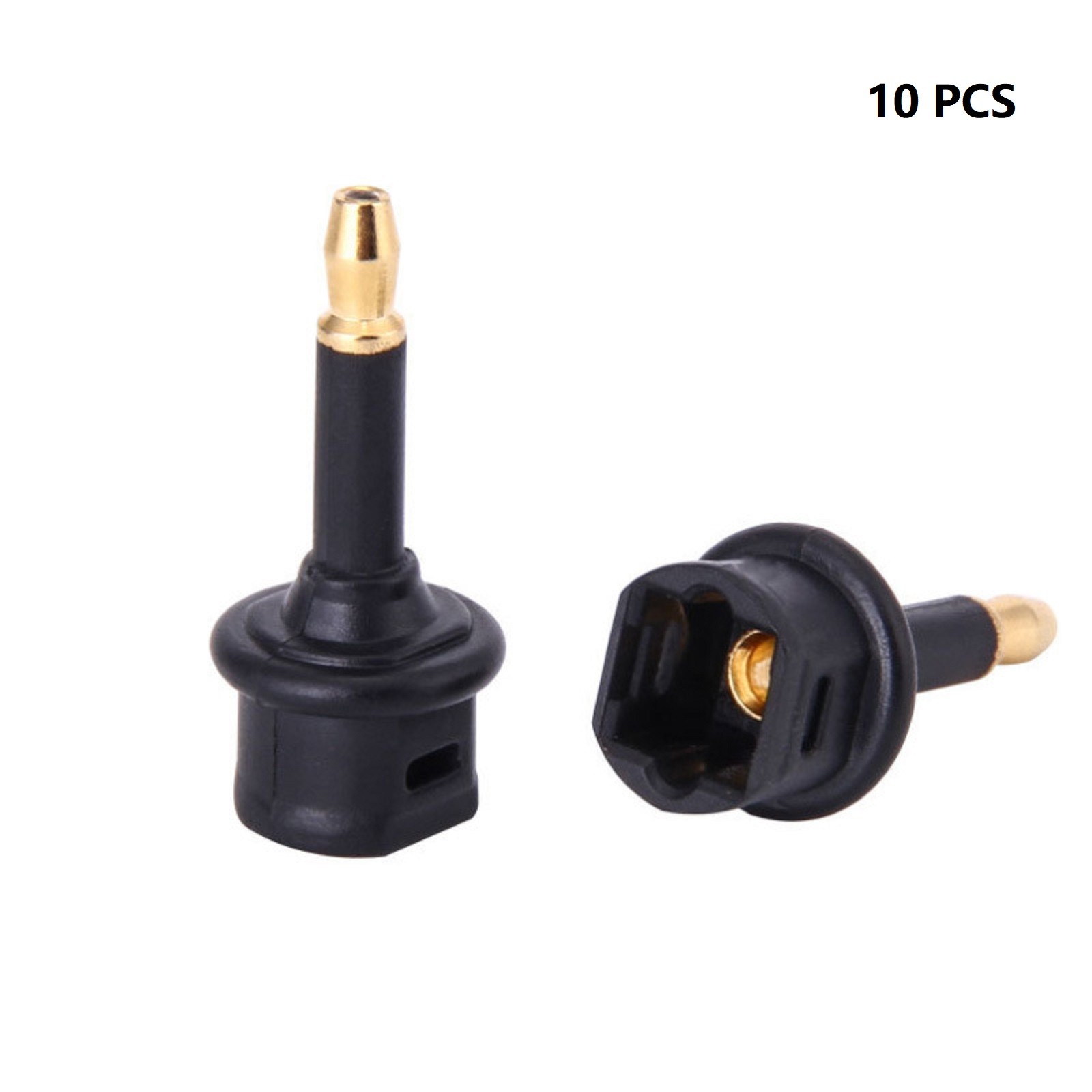 10Pack Durable Black Audio Fiber Optical Conversion Head Toslink Adapter g