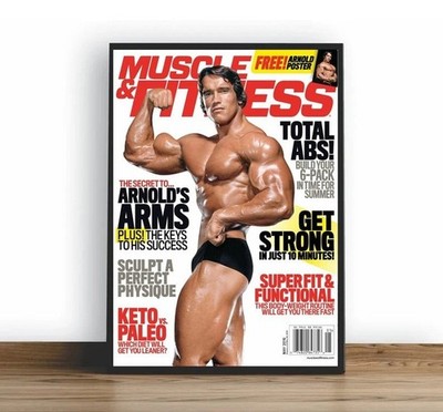 Arnold Schwarzenegger Muscle Fitness Bodybuilding Magazine Poster
