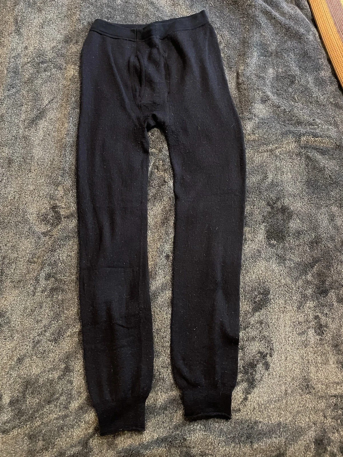 Ullfrotte 200 Merino Wool Base Layer Bottom. Unisex Size L Navy Blue.