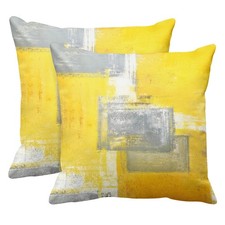 Throw Pillow Covers Modern Home Art Decor, 18 x 18 Inches Set of 2 Pillow Cas...