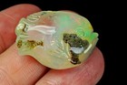 21.6Ct African Opal Carving Carved Flash Play Of Color Collectible YDP184 — photo 2