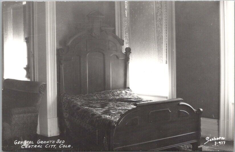 Central City, Colorado Photo RPPC Postcard &ldquo;General Grant&rsquo;s Bed 