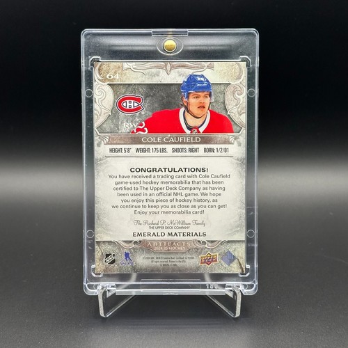 2024-25 UD Artifacts COLE CAUFIELD #64 Emerald Materials Dual Jersey /65 - 第 2/4 張圖片