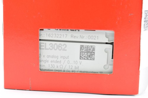 Beckhoff EtherCAT-Klemme 2-Kanal-Analog-Eingang 0-10V 12Bit EL3062 ( EL 3062 ) - Bild 3 von 3