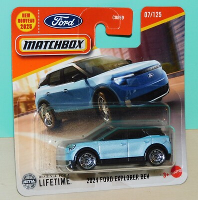 2025 Matchbox 2024 FORD EXPLORER BEV hellblau E-Auto MBX City # 7 JBP97 PREMIERE