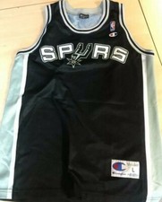 NWOT Champion Europe San Antonio Spurs Team NBA jersey 44 Large Duncan Parker...
