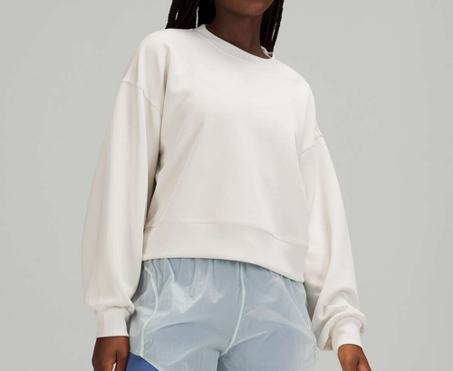 Lululemon Perfectly Oversized Crop Crew Softstreme Damen 6 Langarm Beige - Bild 13 von 14