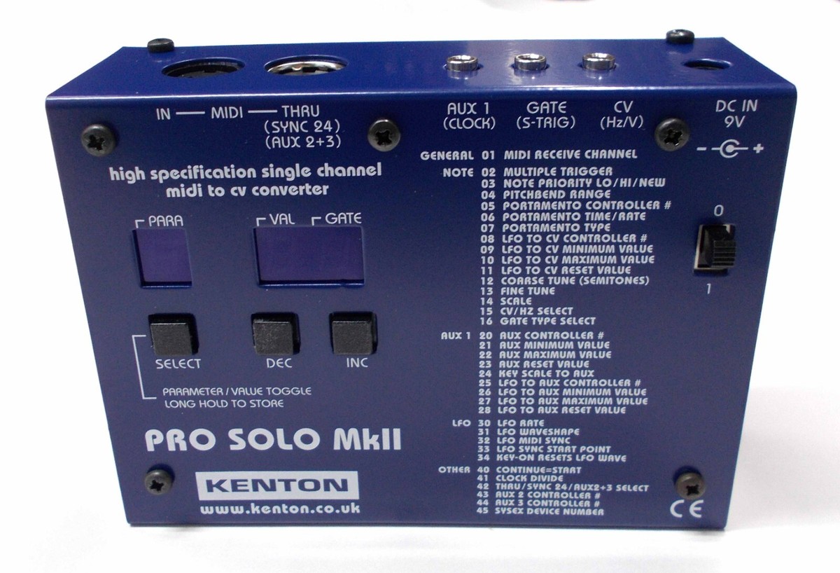 Kenton Pro Solo Mk2 MIDI to CV Converter - Brand New - | eBay