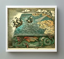 Fantasy Map of a Flat Earth Wall Art Poster Print Decor Artwork Flat Earthers