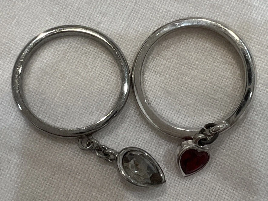 Кольцо Swarovski красный и светло-коричневый камень размер 8 - Изображение 2 из 4