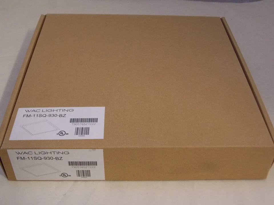 Светодиодный фонарь WAC Lighting квадратный с креплением заподлицо 11 дюймов 3000 К, бронза, FM-11SQ-930-BZ - Изображение 2 из 3