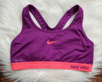 Women's Nike Pro Racerback Sports Bra Size Medium Purple