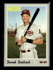 2019 Topps Heritage Derek Dietrich Cincinnati Reds #644 3 Card Lot