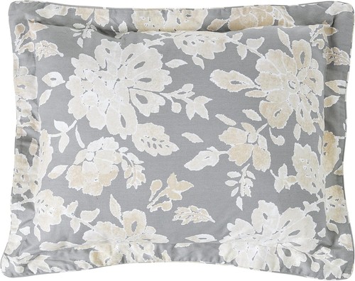 NIP TOMMY HILFIGER TWIN Size Duvet Cover & Sham Set Broadmoor Floral Gray/Cream - Picture 6 of 10