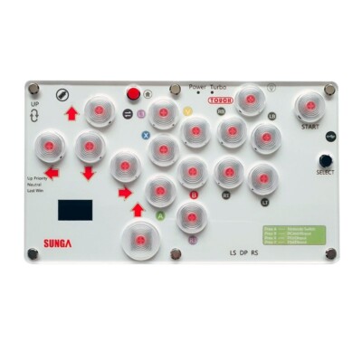 17-Button Mini Arcade Controller Game Fight Stick with Screen for PC/PS5 Hitbox