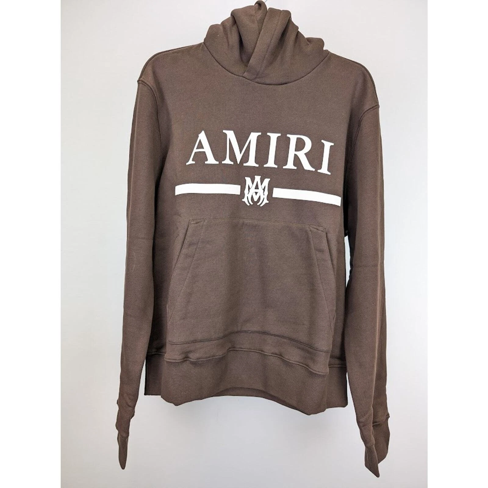 Felpa con cappuccio AMIRI Amiri MA Bar marrone nuova con etichetta X Small
