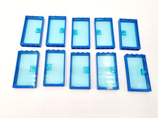 Lego Türen Fenster 10x 1x4x6 Hohe Fenster Türrahmen Blau Transparent City