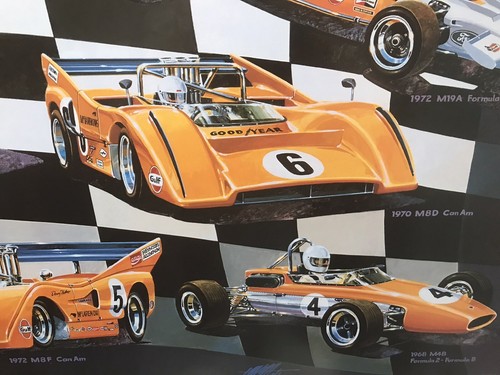 Mclaren Cars History / Mathew’s Collection Out Of Print Car Poster Rare! Own It! - Picture 7 of 9