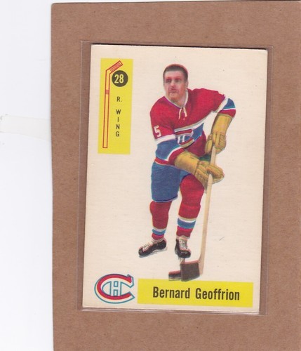Boom Boom Geoffrion #28 1958 Parkhurst card