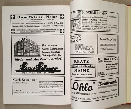 MAINZ: EIN HEIMATBUCH, II. BAND, 1929 German City Pictorial History Hardcover - Picture 21 of 22