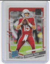 Arizona Cardinals CLAYTON TUNE 2023 Clearly Donruss RATED ROOKIE Football Card