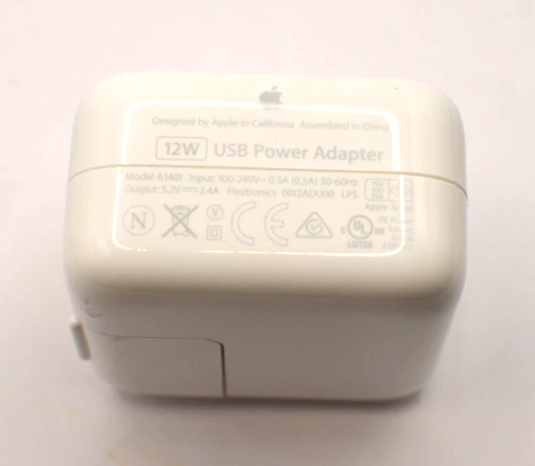 Apple A1401 12W Single USB Wall Charger Power Adapter MD836LL/A - White - Used - Image 4 of 4