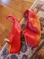 RARE Red Elf Fairy Tale Jester Shoes Rubber Costume Shoes Sz M-L Wom/Sm-M Men