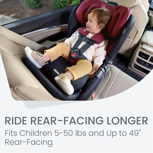 Britax Poplar S Narrow Convertible Car Seat - Ruby Onyx - Picture 8 of 10