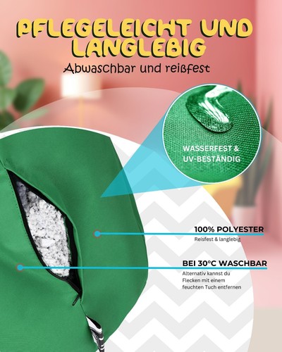 Patchhome 2 Varianten in 1 Sitzsack Sitzkissen Beanbag Gamer Kissen Tobekissen - Bild 141 von 199