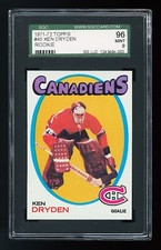 1971 topps #45 Ken Dryden Rookie Card - SGC 9 MINT