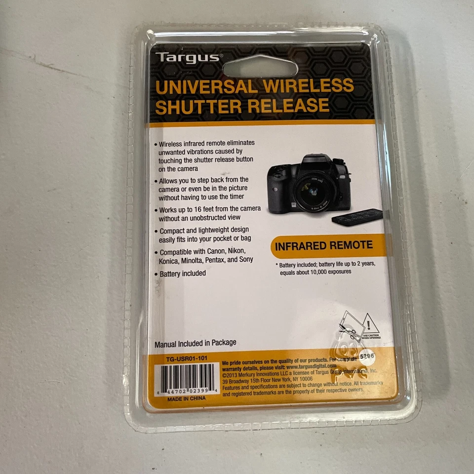 Targus Wireless Shutter Camera Release Infrared Remote TG-USR01-101 Brand new - Image 2 of 2