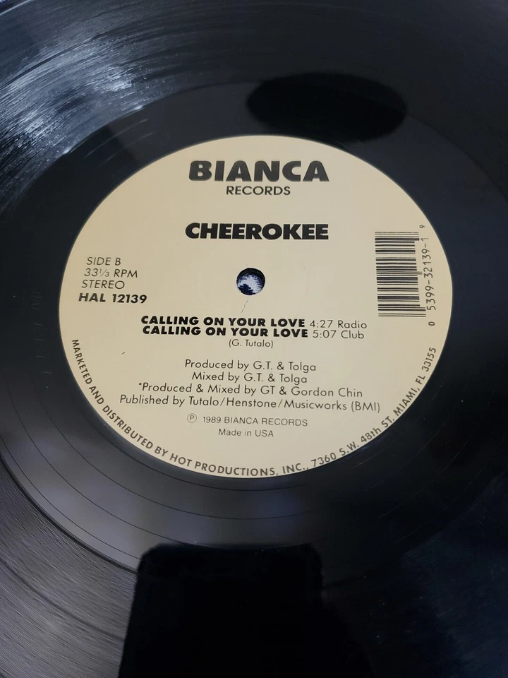 Cherokee Calling On Your Love виниловая пластинка сингл 1989 - Изображение 3 из 4