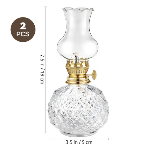  2 Pcs Oil Lamps Vintage Paraffin Indoor Antique Long-lasting - Bild 7 von 10