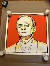Bill Murray Screen Print Art Size 18 x 18 Inches Signed & Numbered Tim Doyle