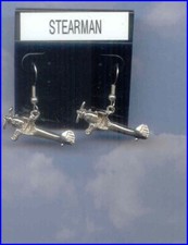Stearman PT-17 Earrings Aircraft Airplane 99's Aviatrix Made in the USA