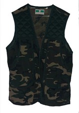 Vintage Game Winner Sportswear Men's Camouflage Hunting Vest Small 34/36 Zip Up