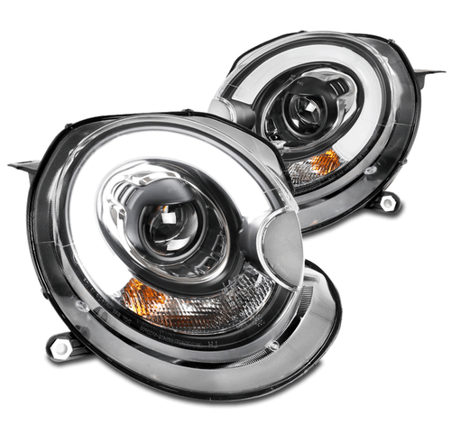 For 07-13 Mini Cooper S Clubman R55 R56 LED Tube Black Projector ...