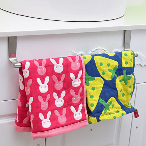 1/2X Over Door Tea Towel Holder Rack Bathroom Rail Cupboard Hanger Kitchen HooCF - Picture 4 of 19