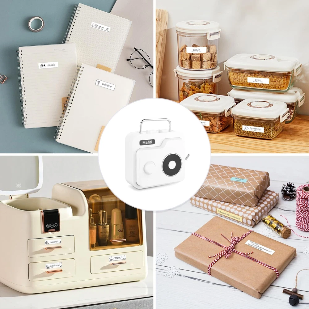 Bluetooth Label Maker Machine with Tape Mini Wireless Label Printer for Home Office Organization