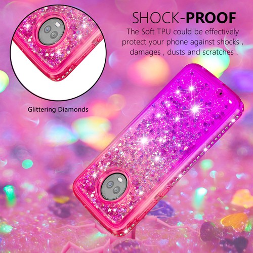 For Motorola E5 Play/E5 Plus/G6 Plus Bling Liquid Glitter Dynamic Quicksand Case - Picture 17 of 31