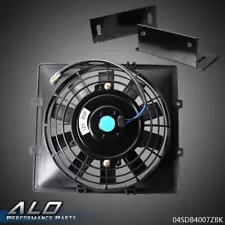 New Universal 7" Slim Pull Push Electric Oil Cooler Engine Cooling Fan 12V