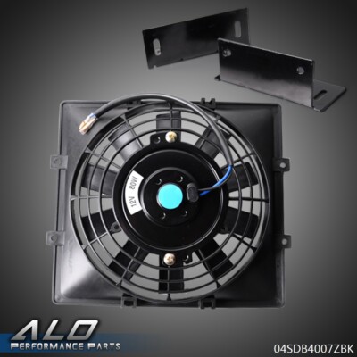 New Universal 7'' Slim Pull Push Electric Oil Cooler Engine Cooling Fan 12V