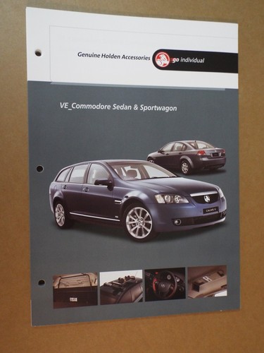 2008 Holden VE original dealer 35 single sided accessories sheets Rare