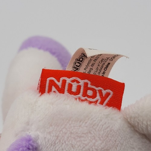 Nuby Unicorn Plush Pacifier Stuffed Animal Toy 5" Binky Holder 2020 White Baby - Bild 7 von 8
