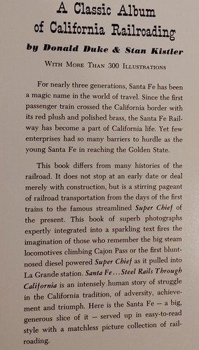 Santa Fe: Steel Rails Through California by D. Duke & S. Kistler - HB Excellent - Picture 2 of 13