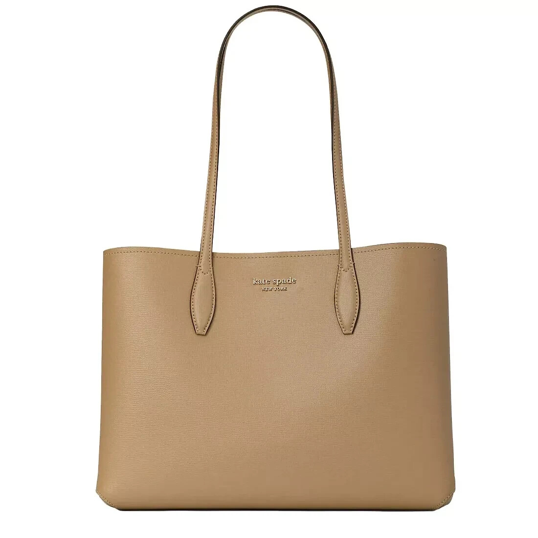 New Kate Spade All Day Large Tote Leather Timeless Taupe | eBay