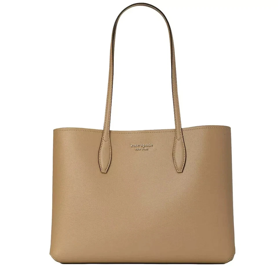 Nuevo Bolso Grande Kate Spade Todo el Día Cuero Taupe Atemporal Foto 2 de 4