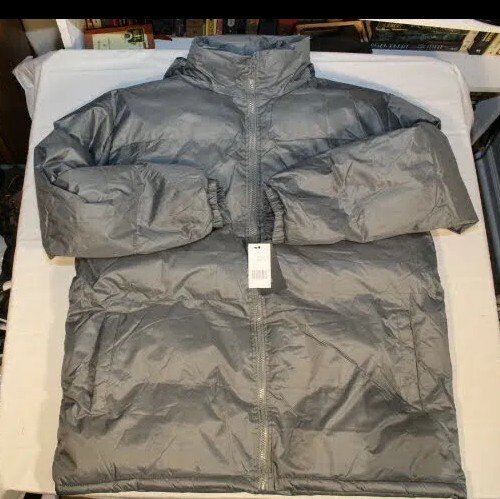 Andrew Marc New York Mens Large Grey Removable Hood Insulated Puffer Coat Jacket - Picture 2 of 10