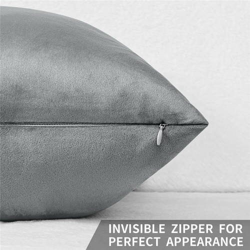 Luxury Velvet Cushion Covers Set of 1,2,4 Large Square Cushions Sofa Pillowcases - Picture 7 of 85