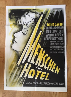 Menschen im Hotel (Kinoplakat '52) - Greta Garbo